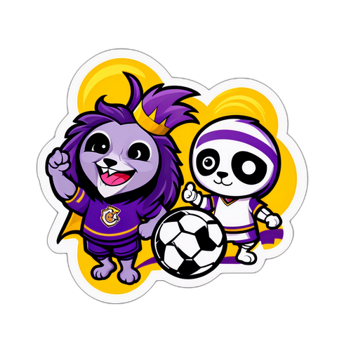 Sticker Ilustrasi Maskot Orlando City dan Inter Miami
