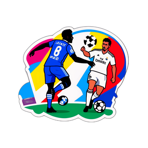 Samolepka ilustrující fotbalovou rivalitu mezi Levante a Real Madrid