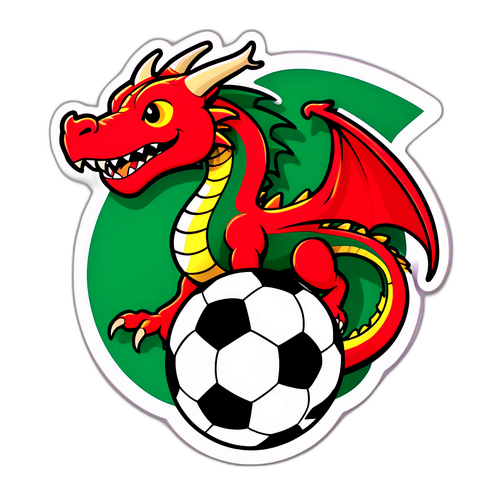 Legendeklistermærke med drage