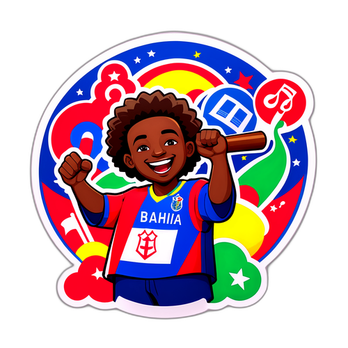 สติ๊กเกอร์ทีมบาเฮียกับสัญลักษณ์และเสียงดนตรีที่มีความสุข