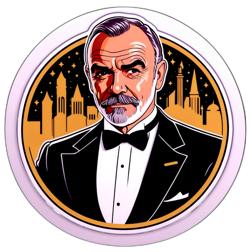 Adesivo Elegante di Sean Connery