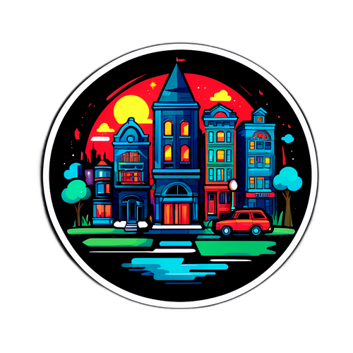 Sticker da Cidade: Crime e Drama em Estilo Gráfico