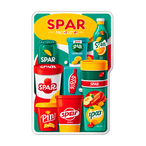 Spar ikonikus termékeinek csoportos fényképe