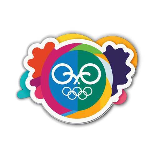 Ontdek de Vreugde van de Olympische Spelen: Een Sticker die Het Teamspirit Vastlegt!