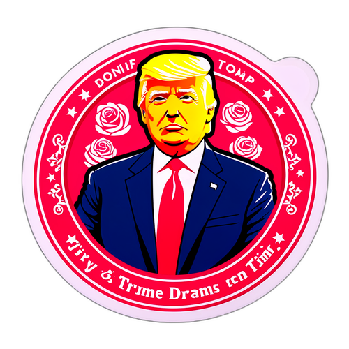 Ruusukuvio ja Donald Trumpin kuuluisa lause yhdistettynä