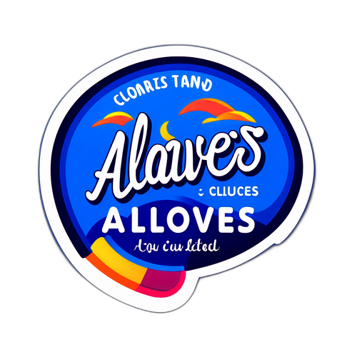 Színes Alaves újdonság matrica egy kényelmes hirdetéssel