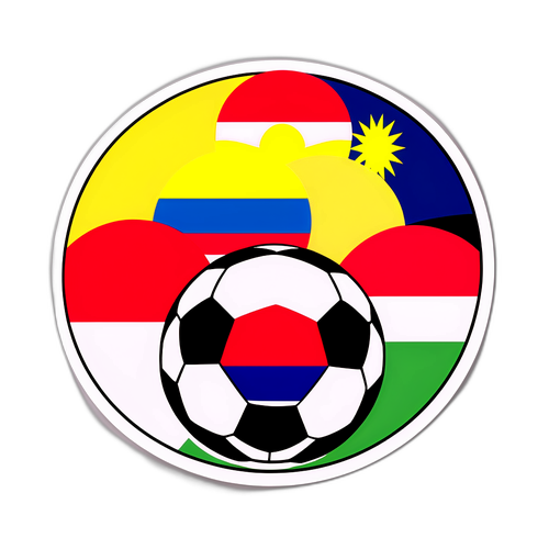 Unity Soccer Sticker: Colombia and Paraguay