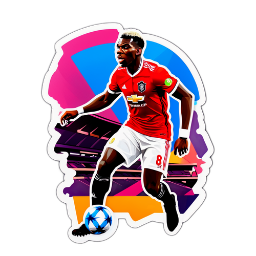 Sticker cu Paul Pogba în acțiune