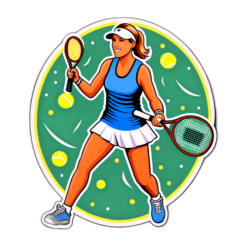 Chris Evert z retro rakietą tenisową