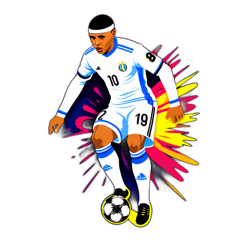 Autocolant Roberto Carlos în timpul unei lovituri libere