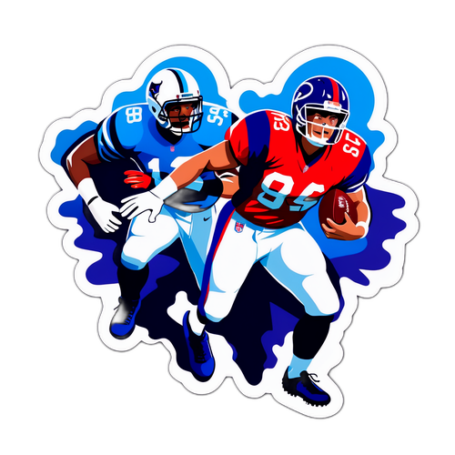 NFL 球員激烈對抗場景