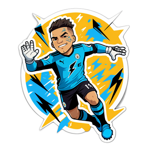 Nick sticker di Ederson in azione