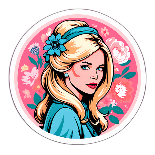 Vintage Motefigur med Blomster