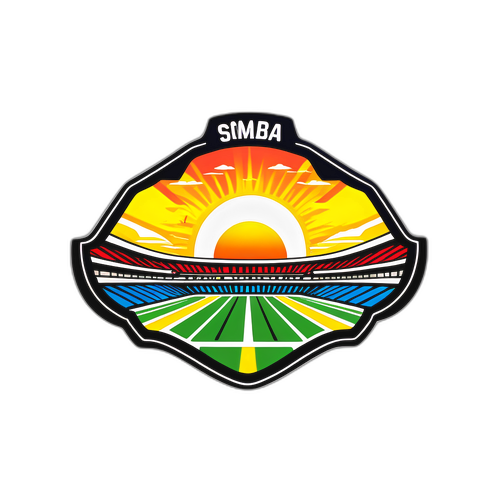 Desain Stiker CONMEBOL Sudamericana dengan Latar Sunset