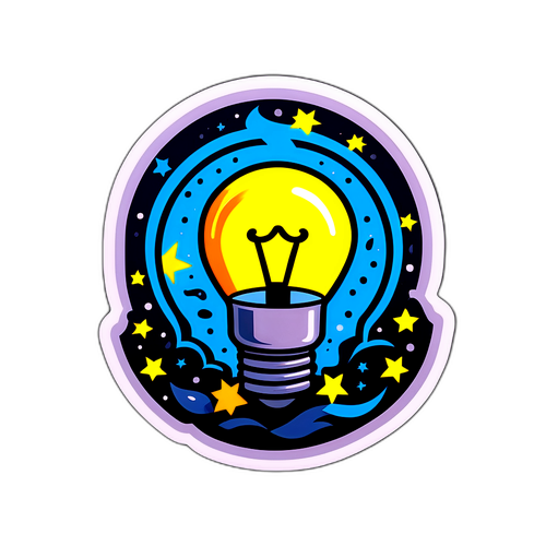 停電時のライフハックを表現したユニークなステッカー