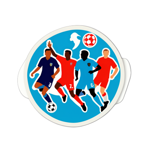 Sticker cu atmosfera unui meci de fotbal