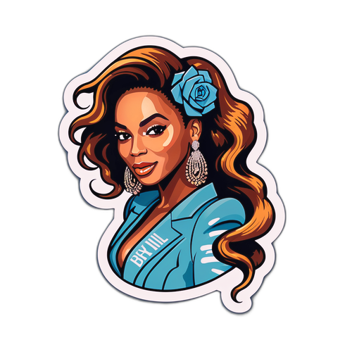 Sticker ya Beyoncé Tofauti ya Glamour na Muziki