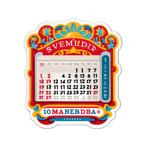 Özel Günleri Hatırlatan Nostalgik Çıkartma