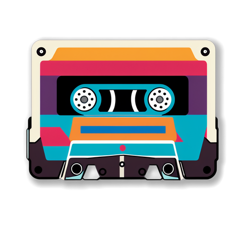 Nostalgia Reloaded: This Retro Cassette Tape Sticker Will Take You Back!