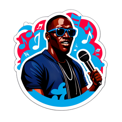 Stormzy Illustration med Mikrofon