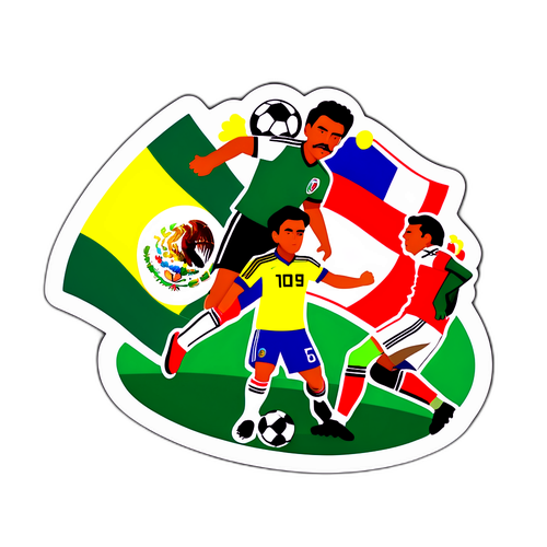 Momentos Empolgantes do Jogo México vs. Colômbia
