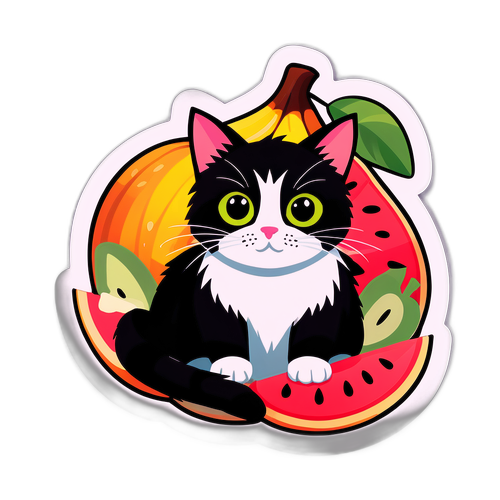 Кіт на фруктах