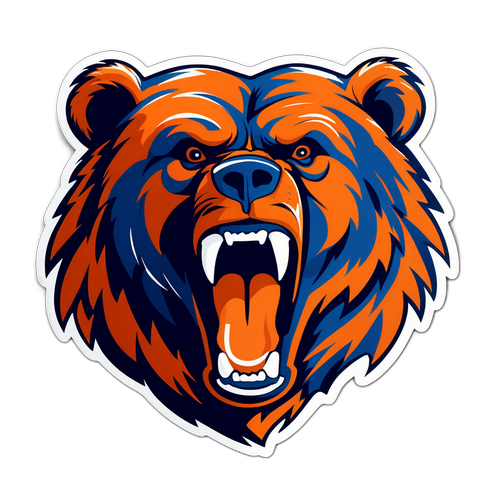 Chicago Bears Roaring Bear Illustration