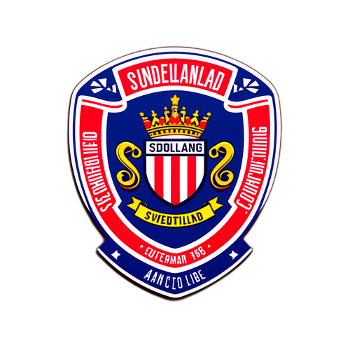 Sporty klistremerke for Sunderland fotballkultur