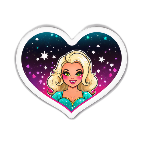 Trisha Paytas Hjerte Logo med Glitter