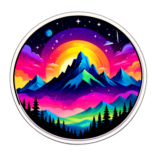 Celestial Aurora Stickers