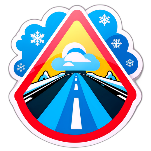 겨울철 안전 교통 조건 스티커