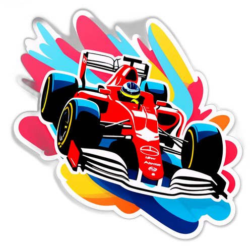 Stijlvolle F1 TV Sticker met Raceauto