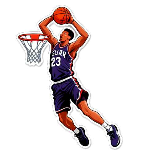 Stiker Bertema Bola Basket: Slam Dunk 'Nothing But Net!'