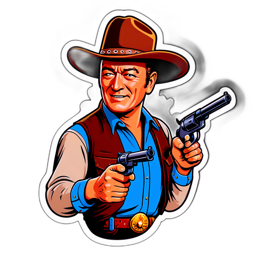 Vintage John Wayne Sticker