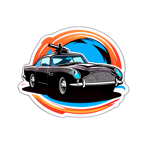 Sticker élégant sur le thème de James Bond
