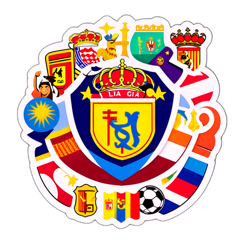 Sticker La Liga Berwarna-warni