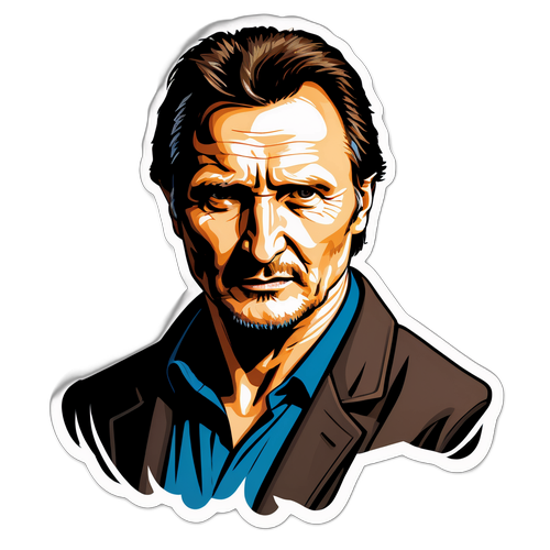 Ruw Portret van Liam Neeson