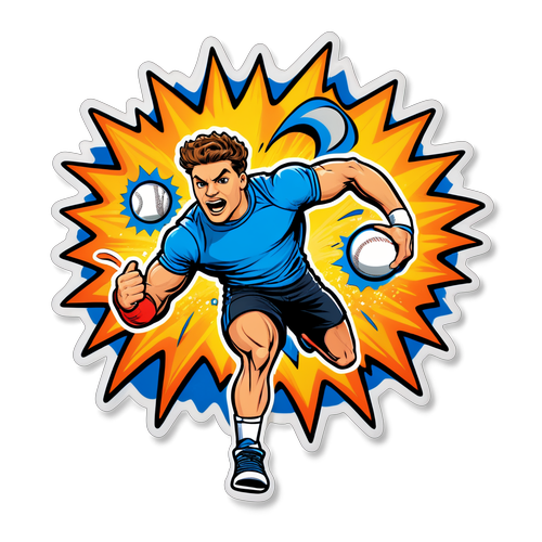 Dynamic Sports Action Sticker