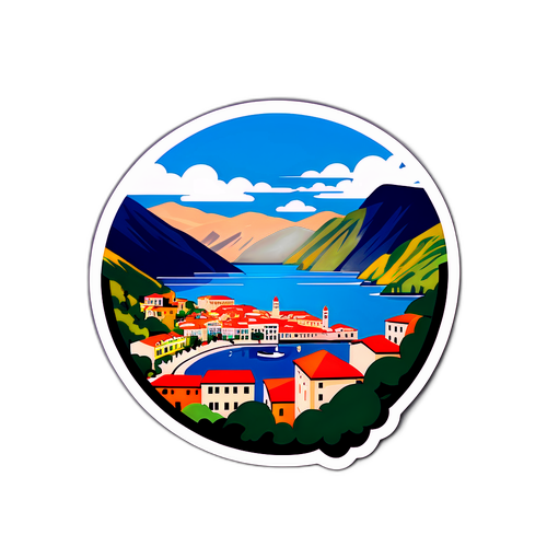 Smuk udsigt over Kotor-bugten