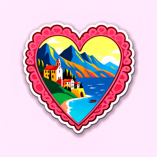 Sticker romantico ispirato a 'Ti Mangio il Cuore'