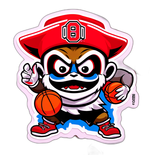 Brutus Buckeye Basketball Sticker