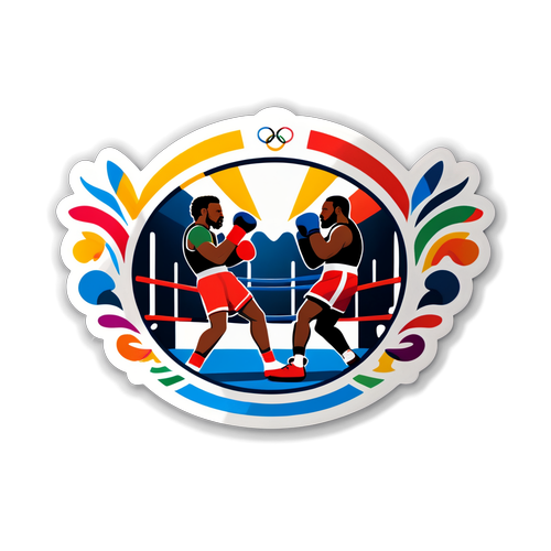 Boxing for Unity: The Controversial Spirit of the Olympics Captured in a Sticker!