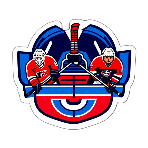Playful Hockey Rink Sticker