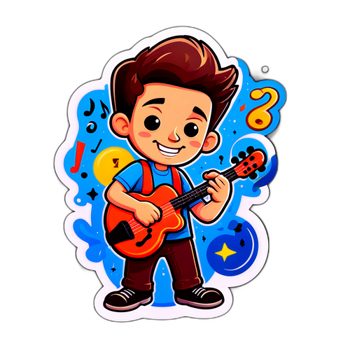 Musikalsk Billy Vigar med Instrumenter