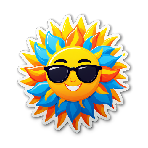 Unlock Instant Happiness: Meet the Sunglasses-Wearing Sun That Will Brighten Your Day!