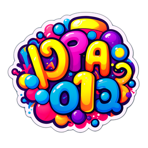 Stiker Ceria Huruf 'PA'