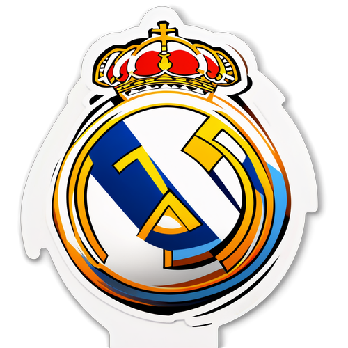 Real Madrid: Il Logo Iconico Circondato dai Simboli delle Vittorie nella Champions League!