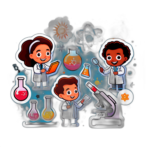 Autocollant humoristique sur le thème des tests scientifiques