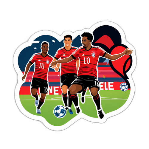 Aufkleber: Aufregendes Spiel Flamengo gegen Bayern