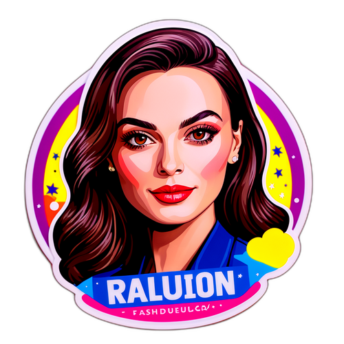 Autocolant cu portretul Raluca Bădulescu